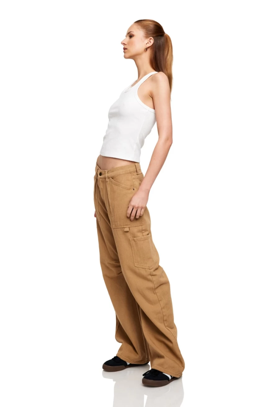 Lioness Women's Miami Vice Pant in Stone - Stylish High-Waisted Trousers
