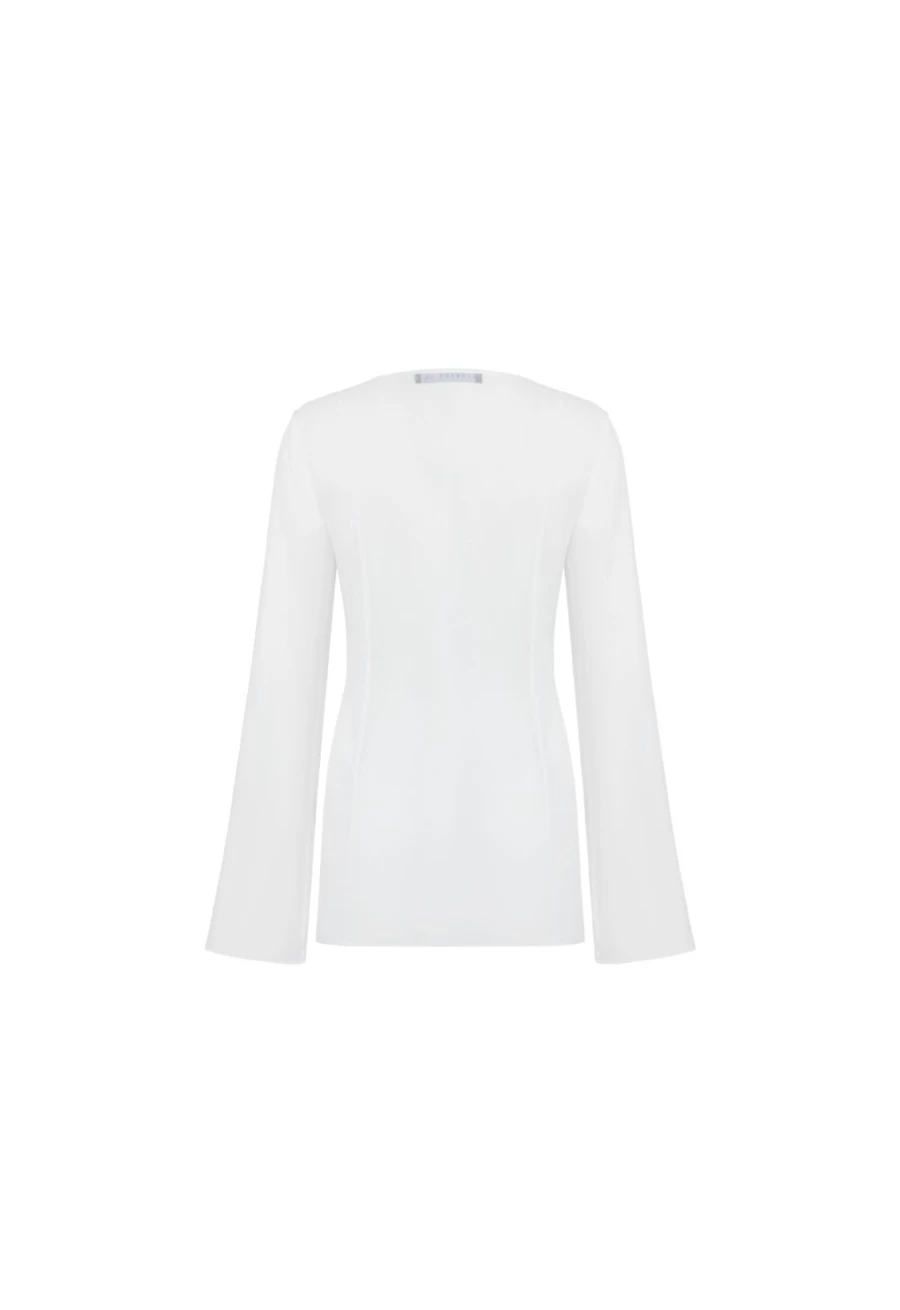 Lioness Women's Porcelain Barely There Tie Top - Lightweight & Comfortable Blouse