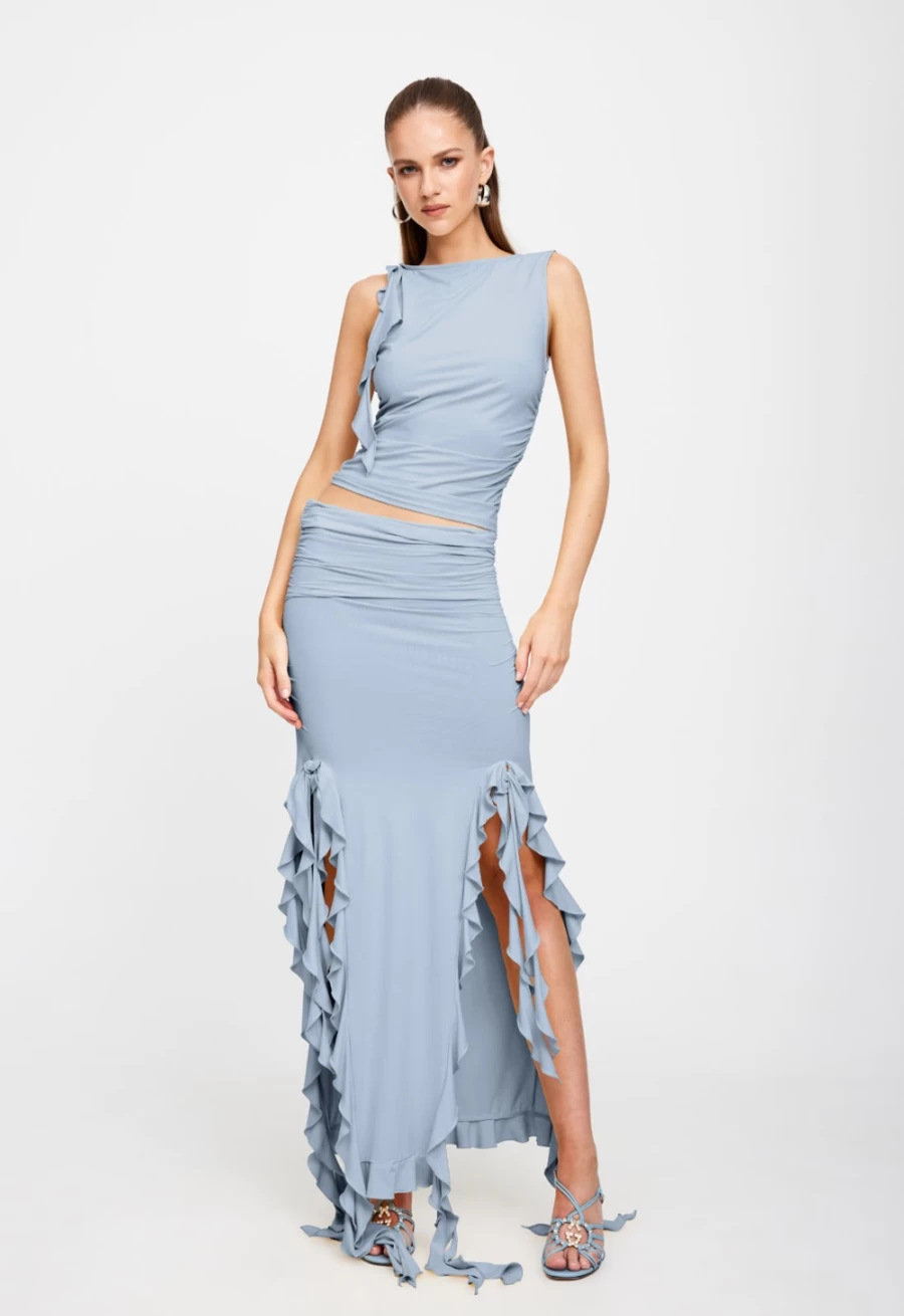 Lioness Women's Blue Rendezvous Skirt - Stylish & Comfortable Casual Wear