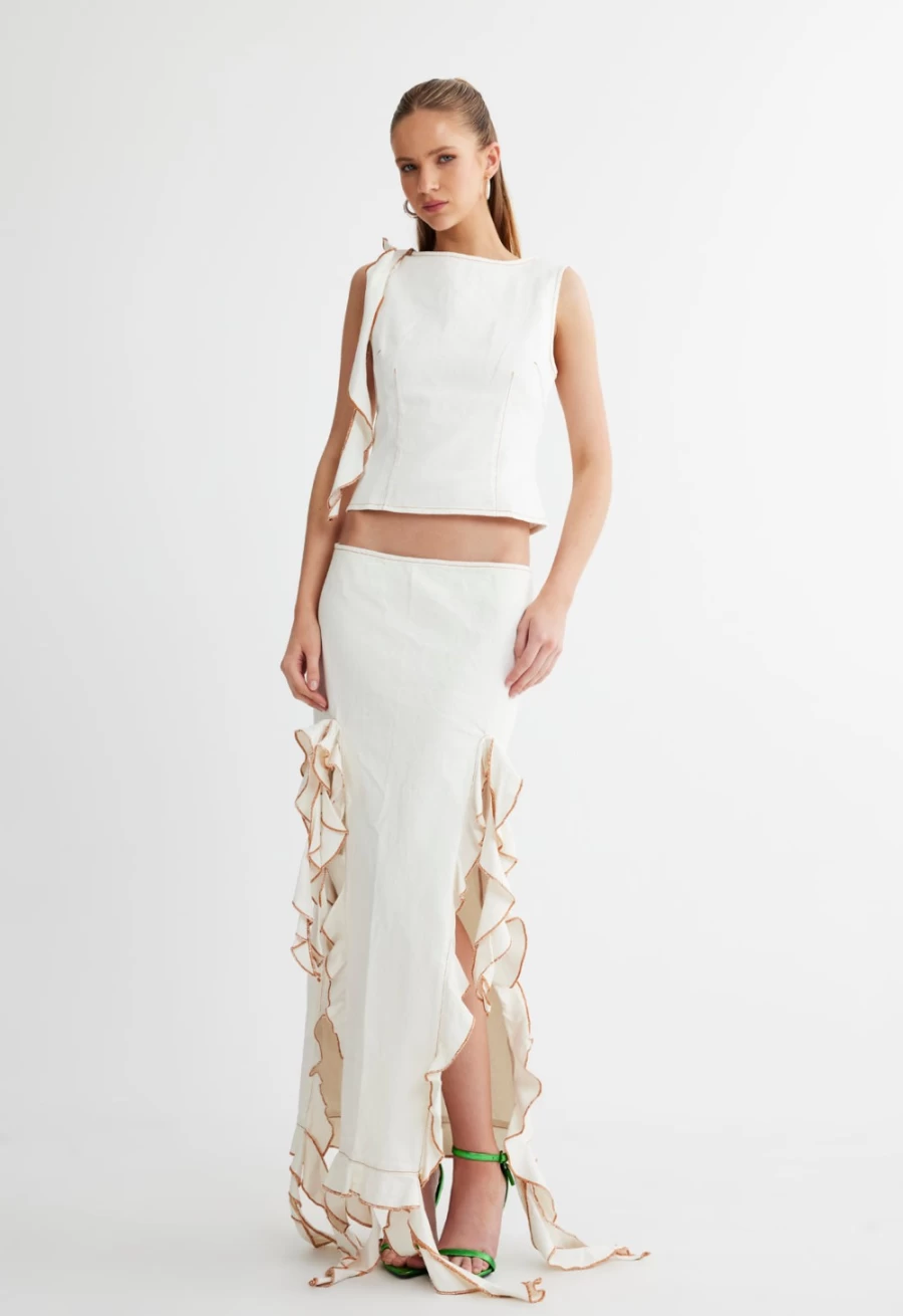 Lioness Women's Rendezvous Skirt in Pearl - Elegant & Stylish