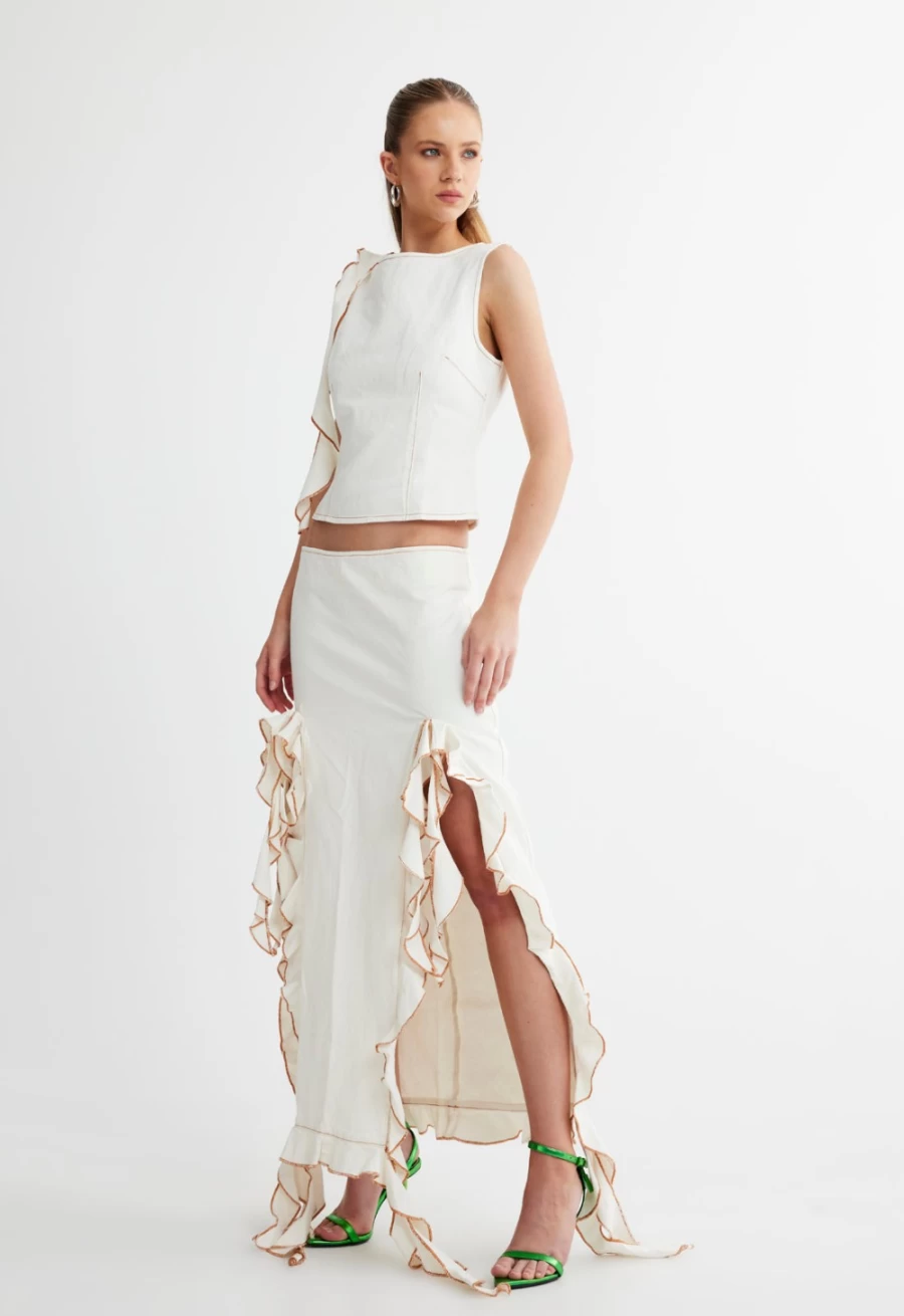Lioness Women's Rendezvous Skirt in Pearl - Elegant & Stylish