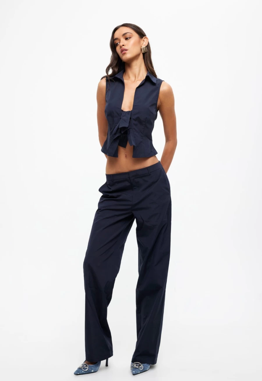 Lioness Women's Allure Pant in Navy - Stylish High-Waisted Trousers for Women