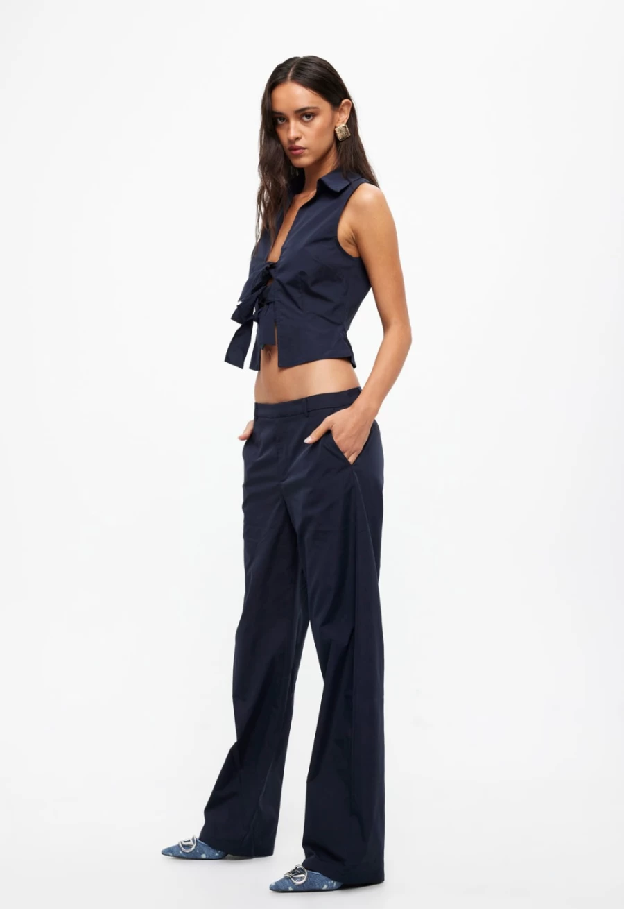 Lioness Women's Allure Pant in Navy - Stylish High-Waisted Trousers for Women