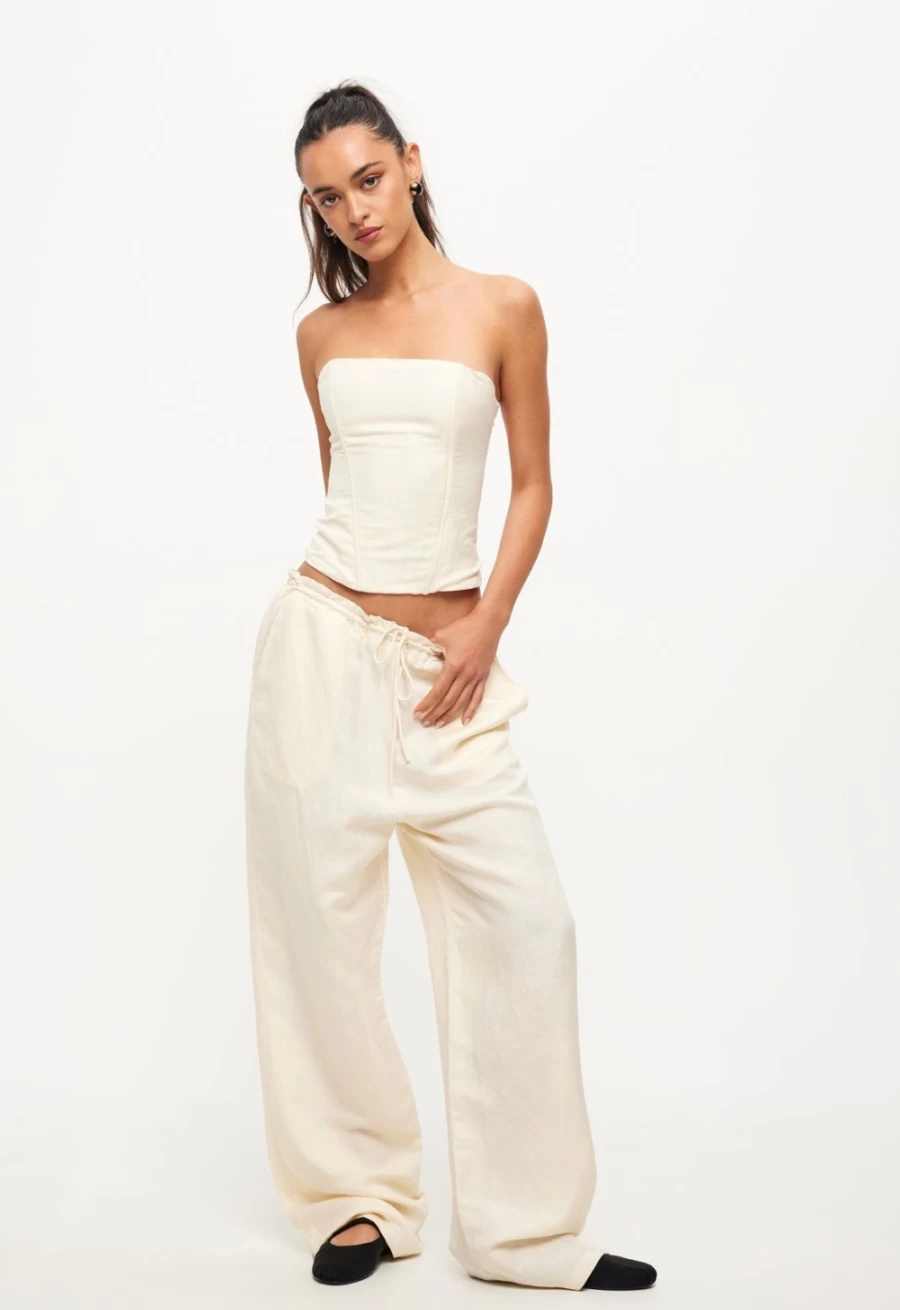 Lioness Women's Off White Catalonia Tube Top - Stretchy Soft Comfort Fit Summer Fashion