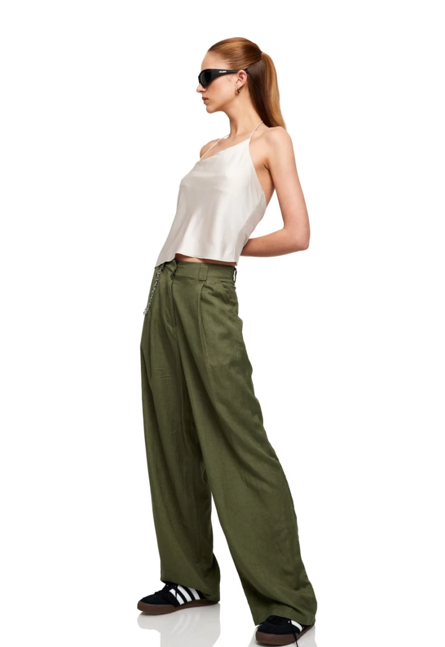 Lioness Women's Khaki Sebastian Pant - Stylish & Comfortable Casual Trousers
