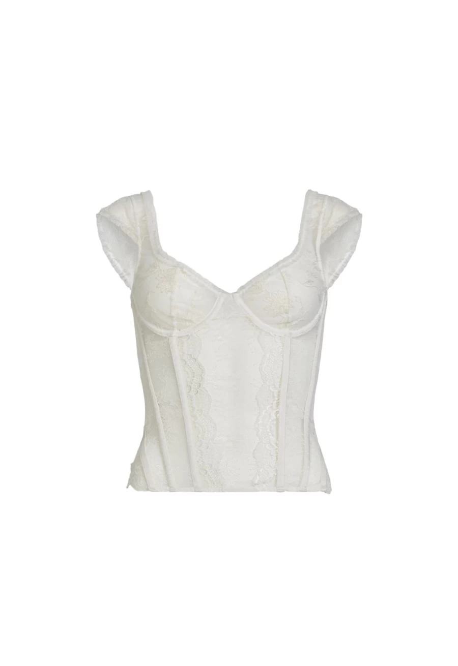 Lioness Women's Ghost White Lace Corset - Some Like It Hot Style