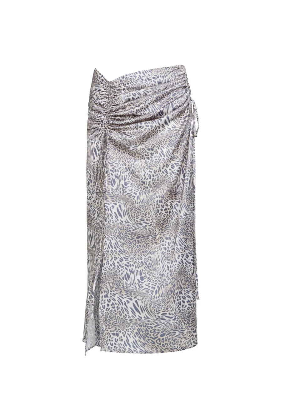 Lioness Women's Leopard Print Paris Midi Skirt - Le Paris Midi Skirt