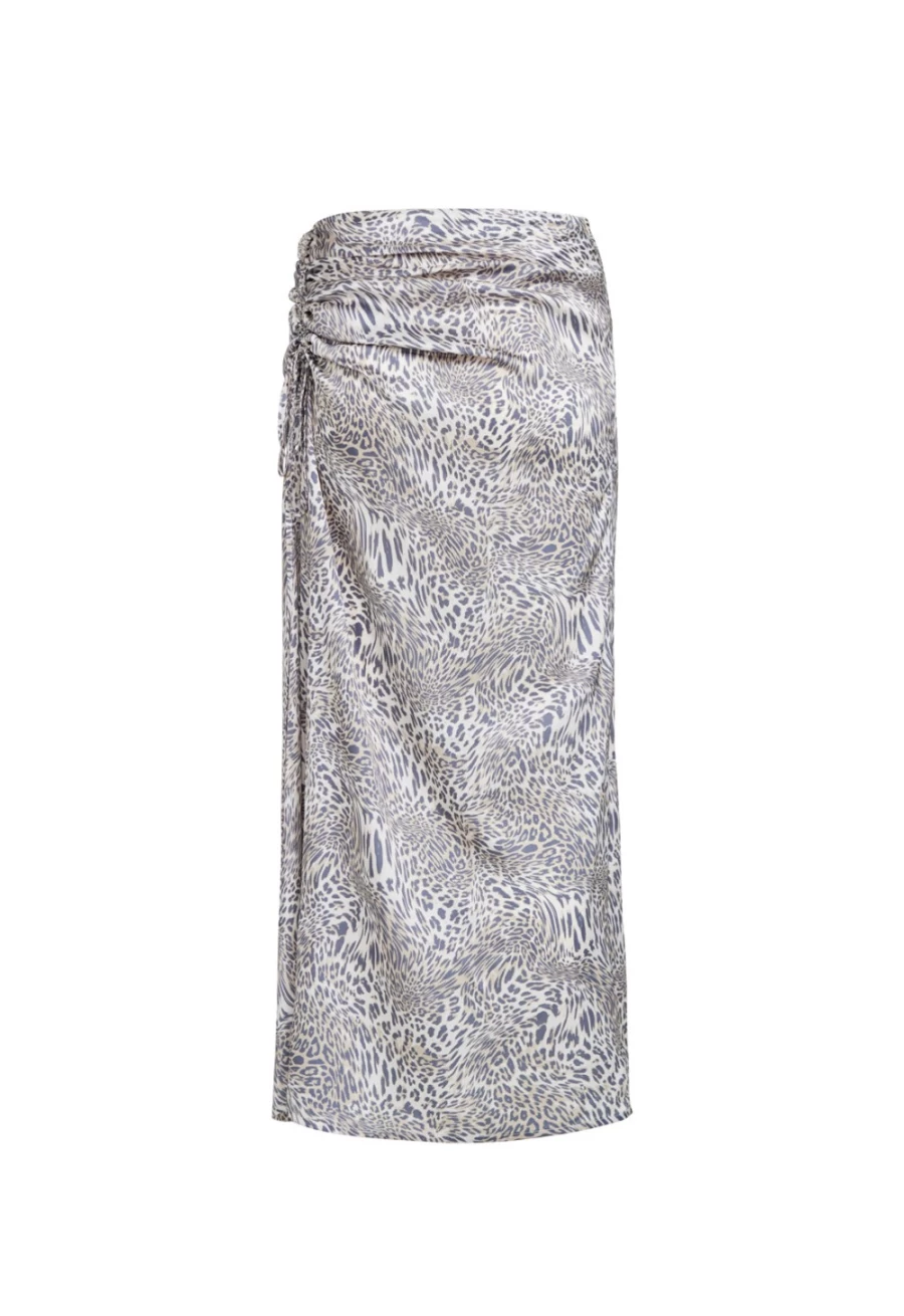 Lioness Women's Leopard Print Paris Midi Skirt - Le Paris Midi Skirt