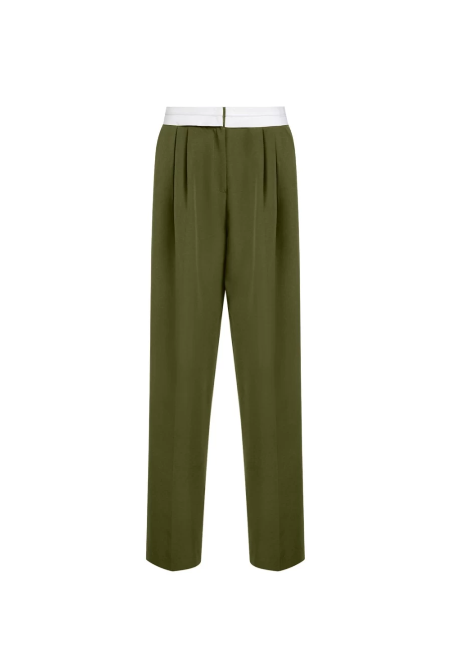 Lioness Women's City Of Angels Pant in Jungle Green - High Waisted Casual Trousers