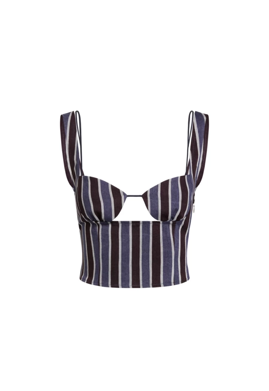 Lioness Women's Odette Top in Navy Stripe - Stylish & Comfortable Blouse