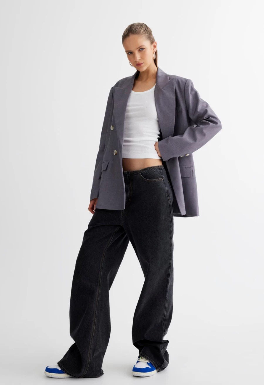 Lioness Women's Slate Brentwood Blazer – Classic Tailored Jacket for Professional Style