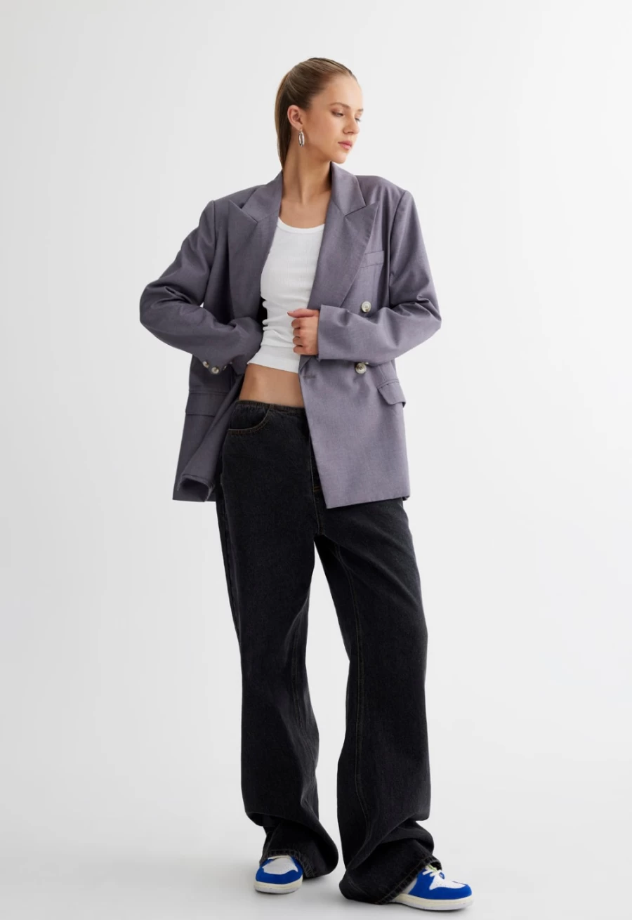 Lioness Women's Slate Brentwood Blazer – Classic Tailored Jacket for Professional Style