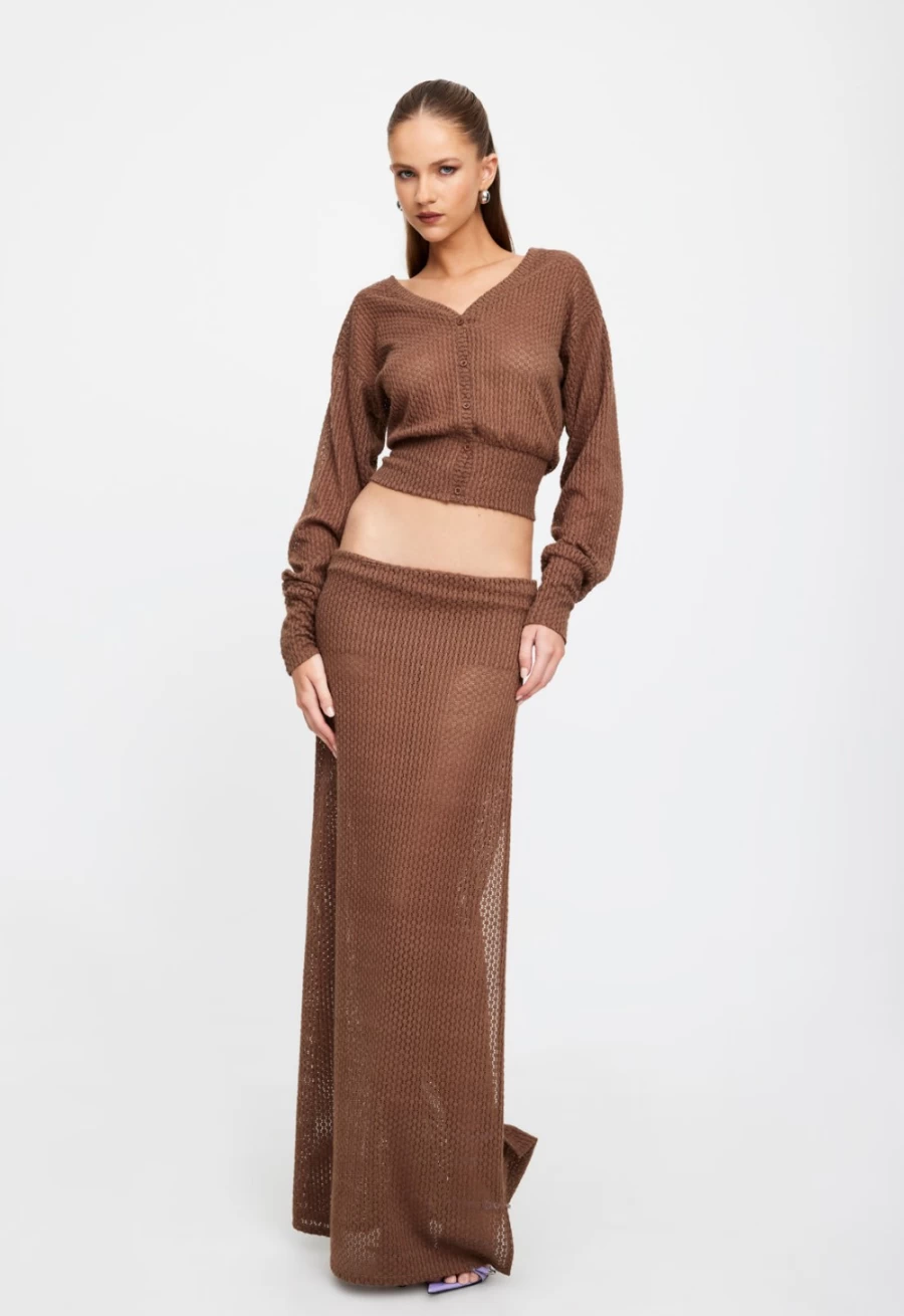 Lioness Women's Chestnut Knit Top - Ghauri Stylish Comfort