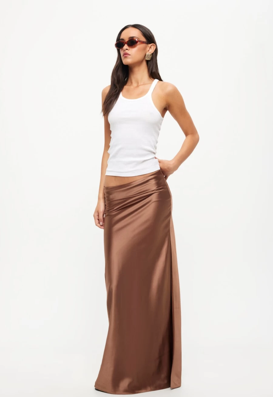 Lioness Women's Russet Devon Maxi Skirt - Elegant Boho Long Skirt for Women