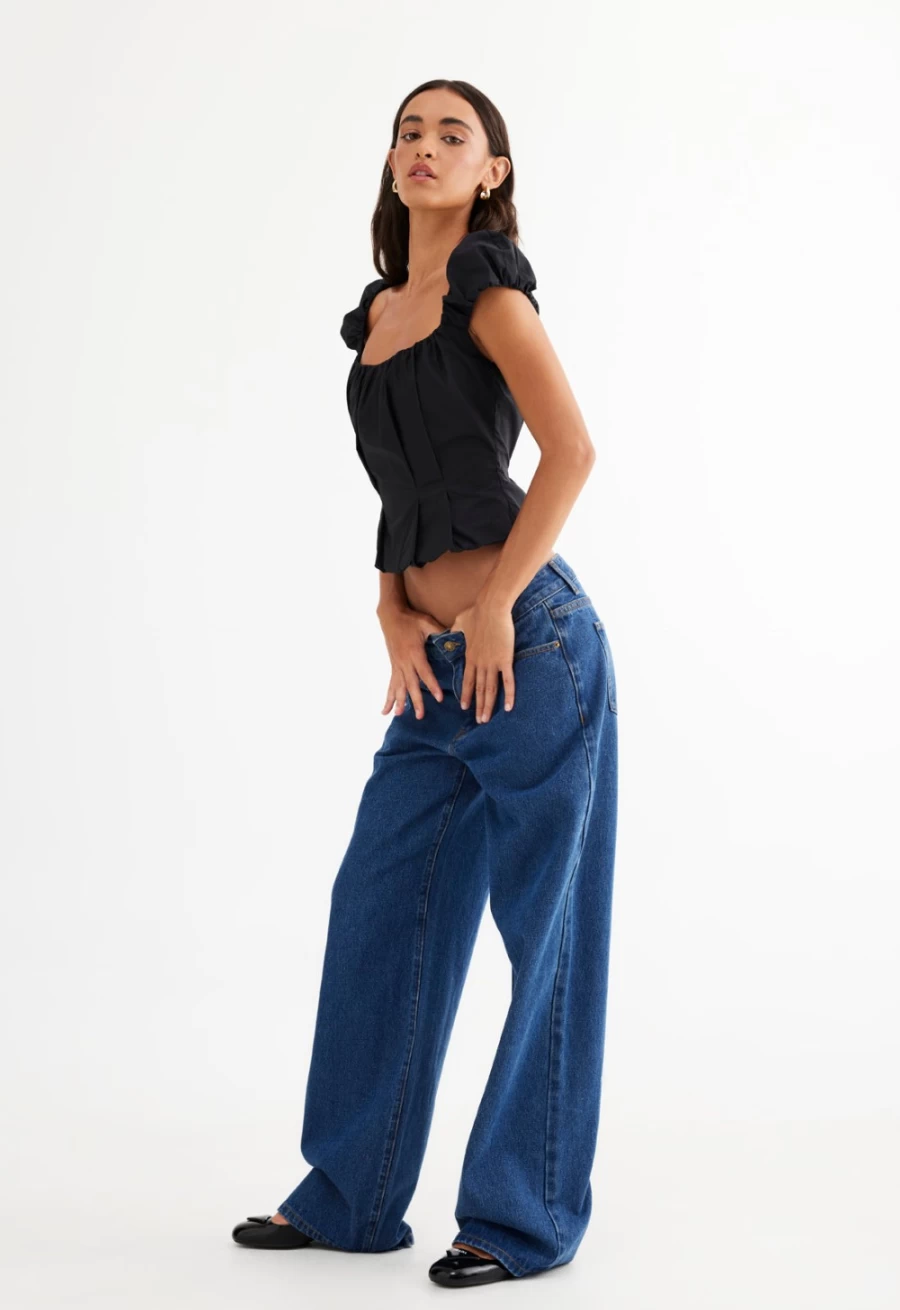 Lioness Women's Almost Famous Top in Onyx - Stylish & Comfortable Blouse