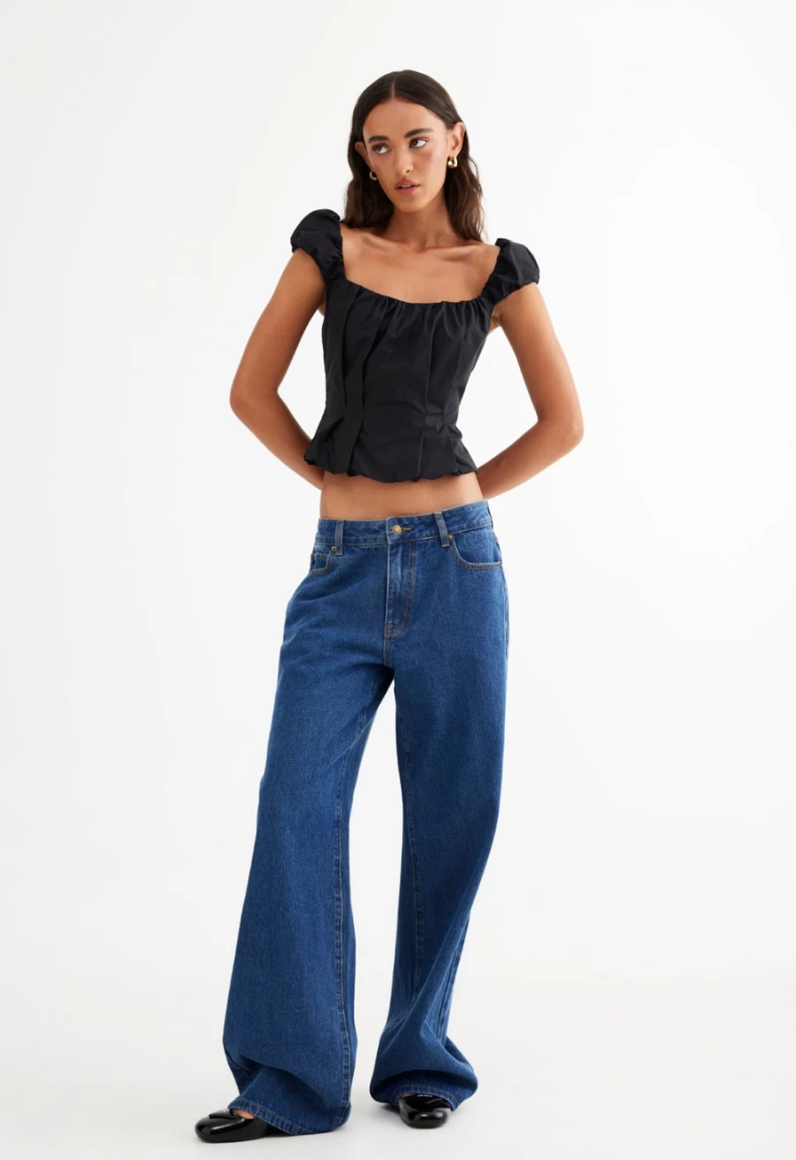 Lioness Women's Almost Famous Top in Onyx - Stylish & Comfortable Blouse