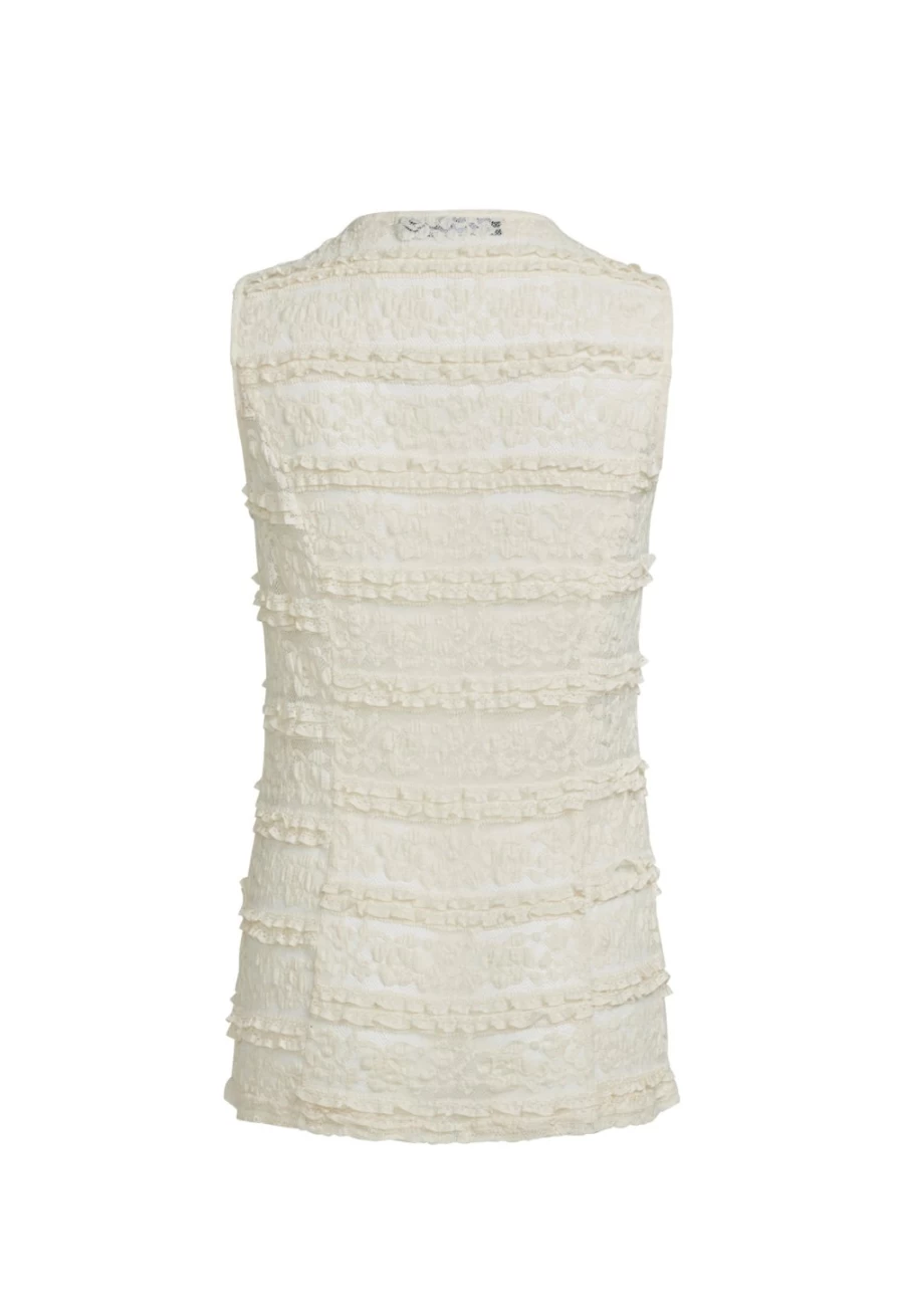 Lioness Women's Cream Olsen Vest - Premium Soft Knit Winter Waistcoat