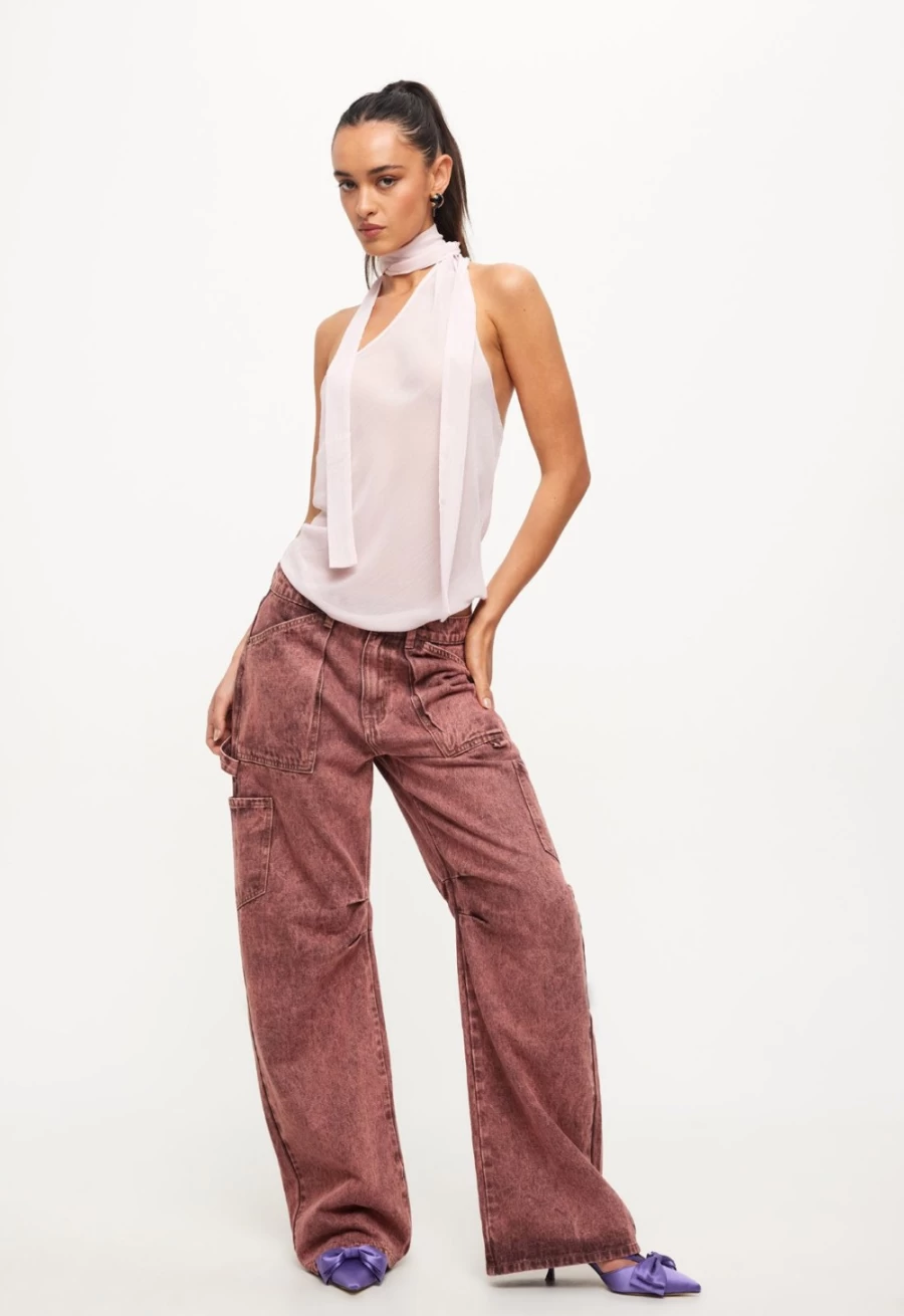 Lioness Women's Blush Lux Tie Top - Elegant Sleeveless Blouse for Women