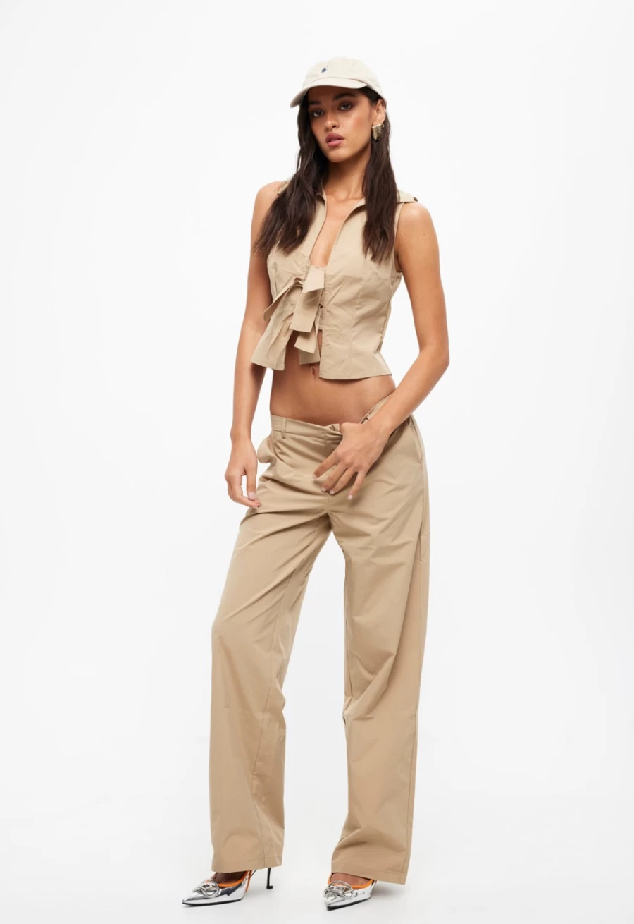 Lioness Women's Allure Pant in Taupe - Elegant High-Waisted Trousers for Women