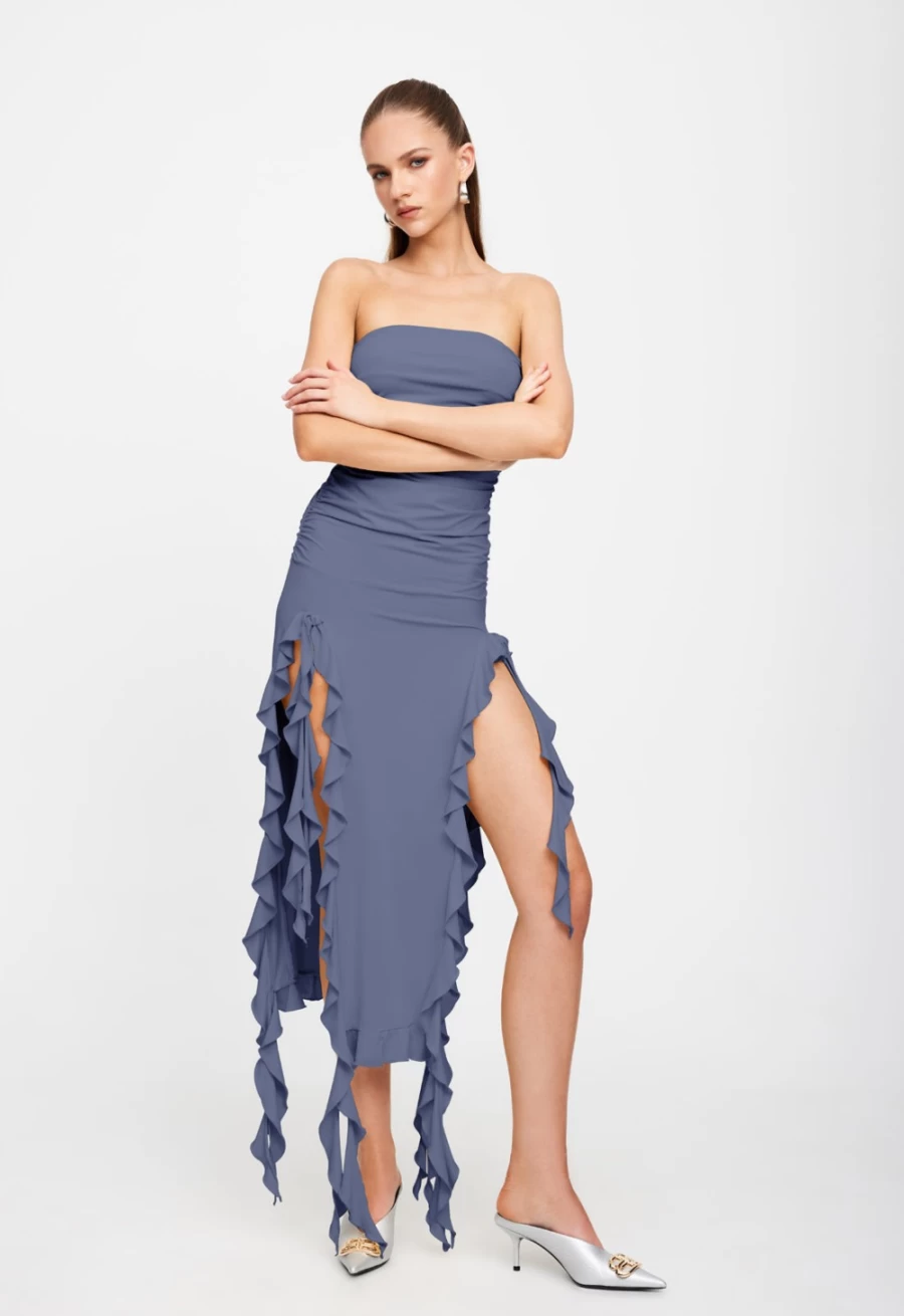 Lioness Women's Slate Rendezvous Strapless Dress