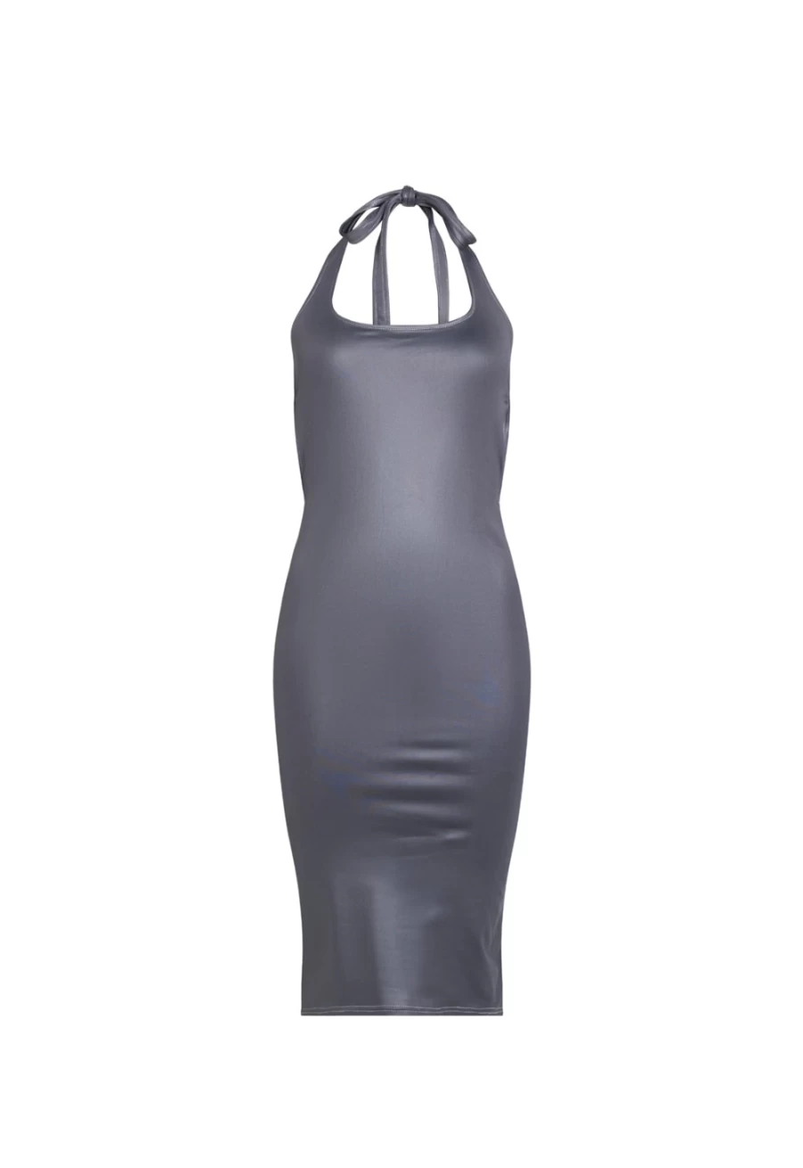 Lioness Women's Gwyneth Midi Dress in Slate - Elegant A-Line Style
