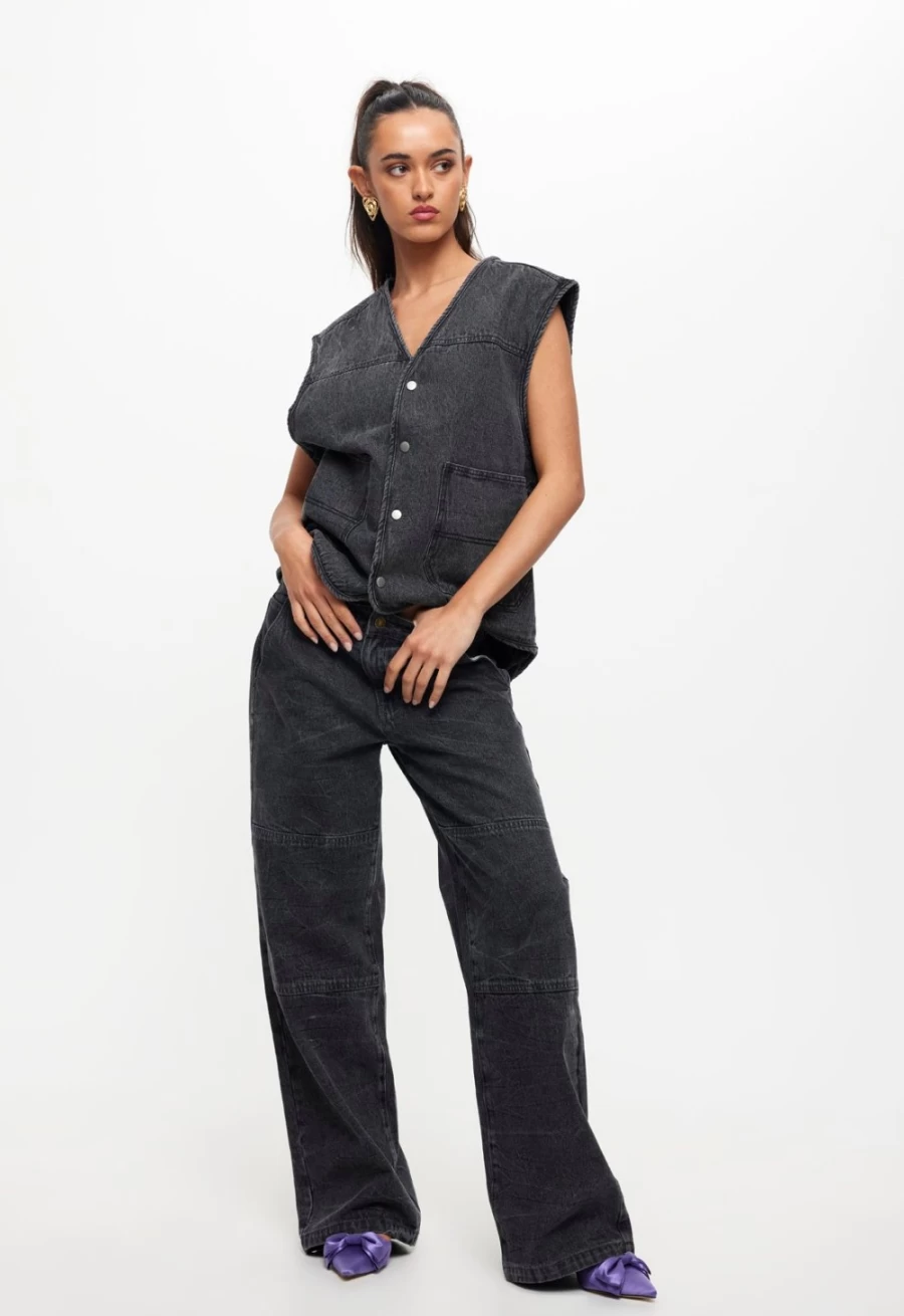 Lioness Women's Freedom Vest in Washed Charcoal - Lightweight & Stylish Outdoor Jacket