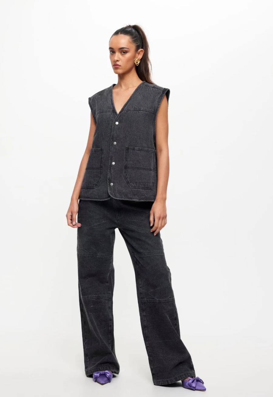 Lioness Women's Freedom Vest in Washed Charcoal - Lightweight & Stylish Outdoor Jacket