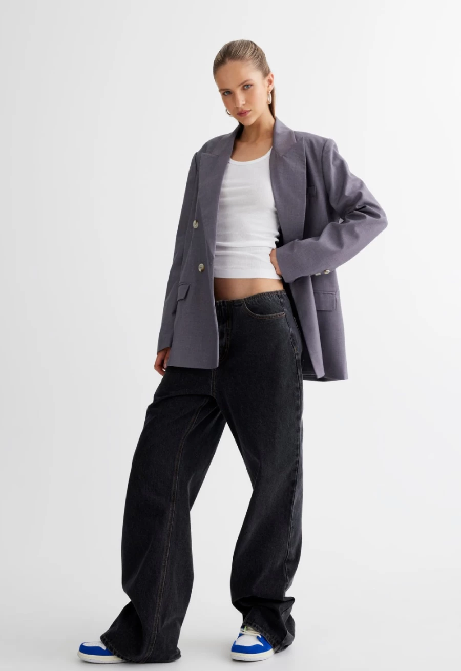 Lioness Women's Slate Brentwood Blazer - Classic Tailored Jacket for Professional Style